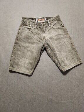 Levis Jean Shorts Men Size 30 Gray Denim Jorts 527s Tailored